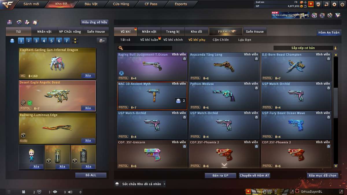 shop acc cf uy tin gia re